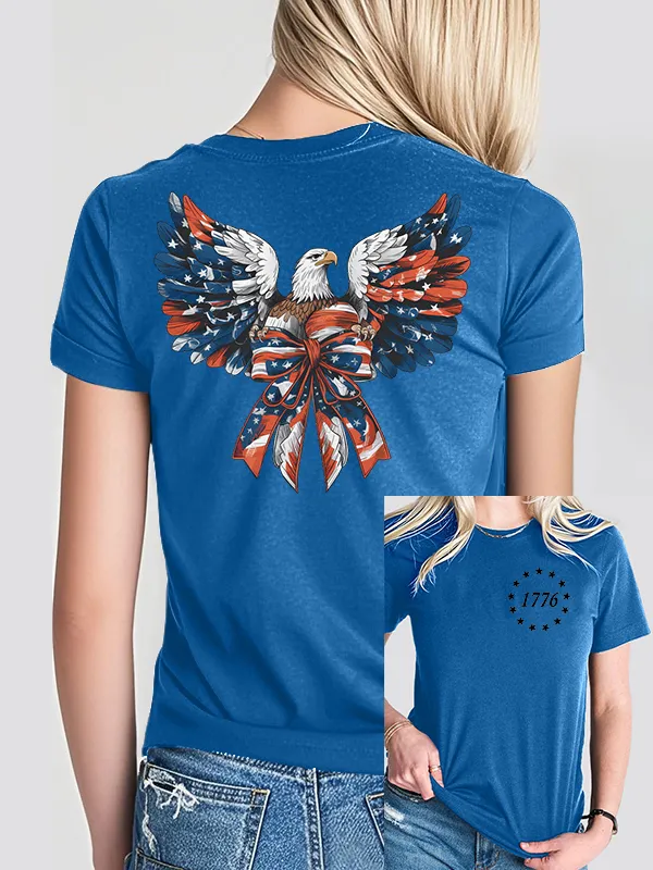 Woman'S 1776 Independence Day Print Short-Sleeved T-Shirt