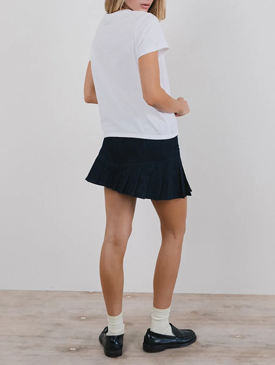 Baby Deer Print White Saki Tee