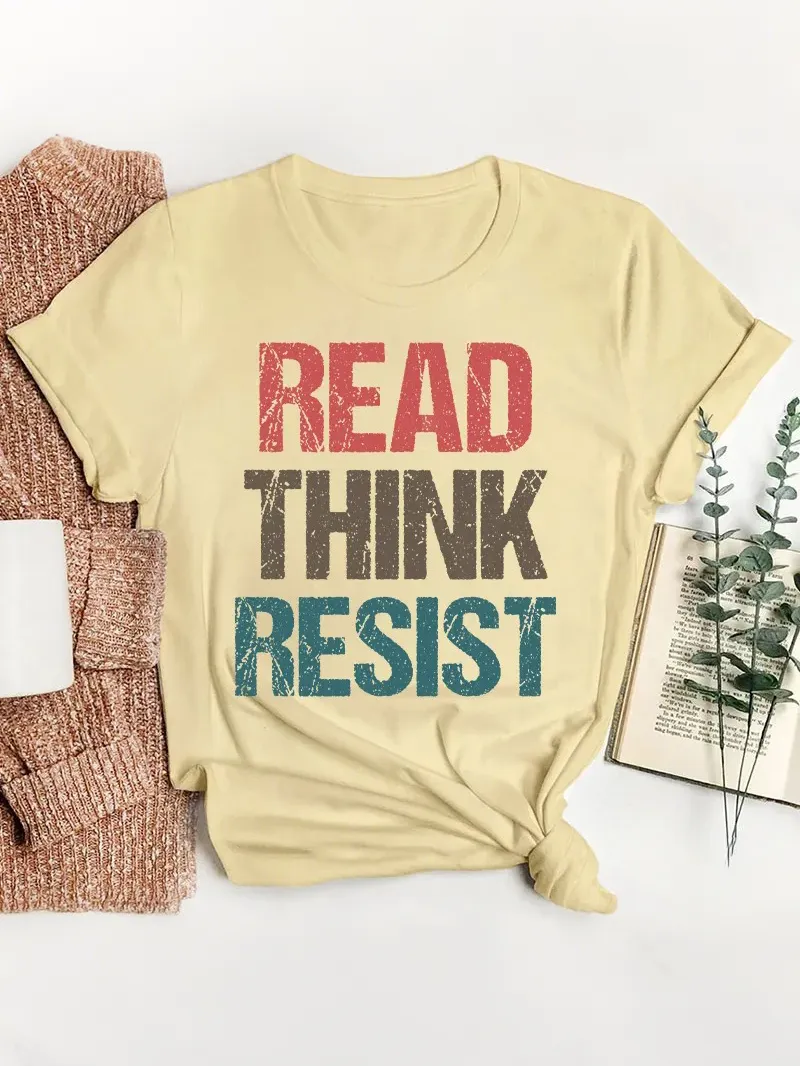 Read Think Resist Teacher T-Shirt