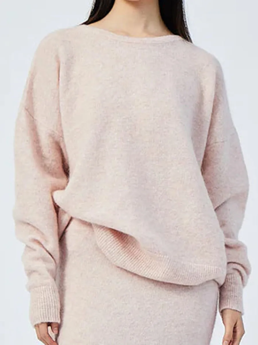 Asymmetrical Hem Soft Knit Jumper