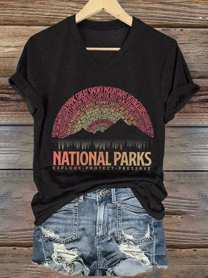 Women'S National Parks Explore, Protect, Preserve Print T-Shirt
