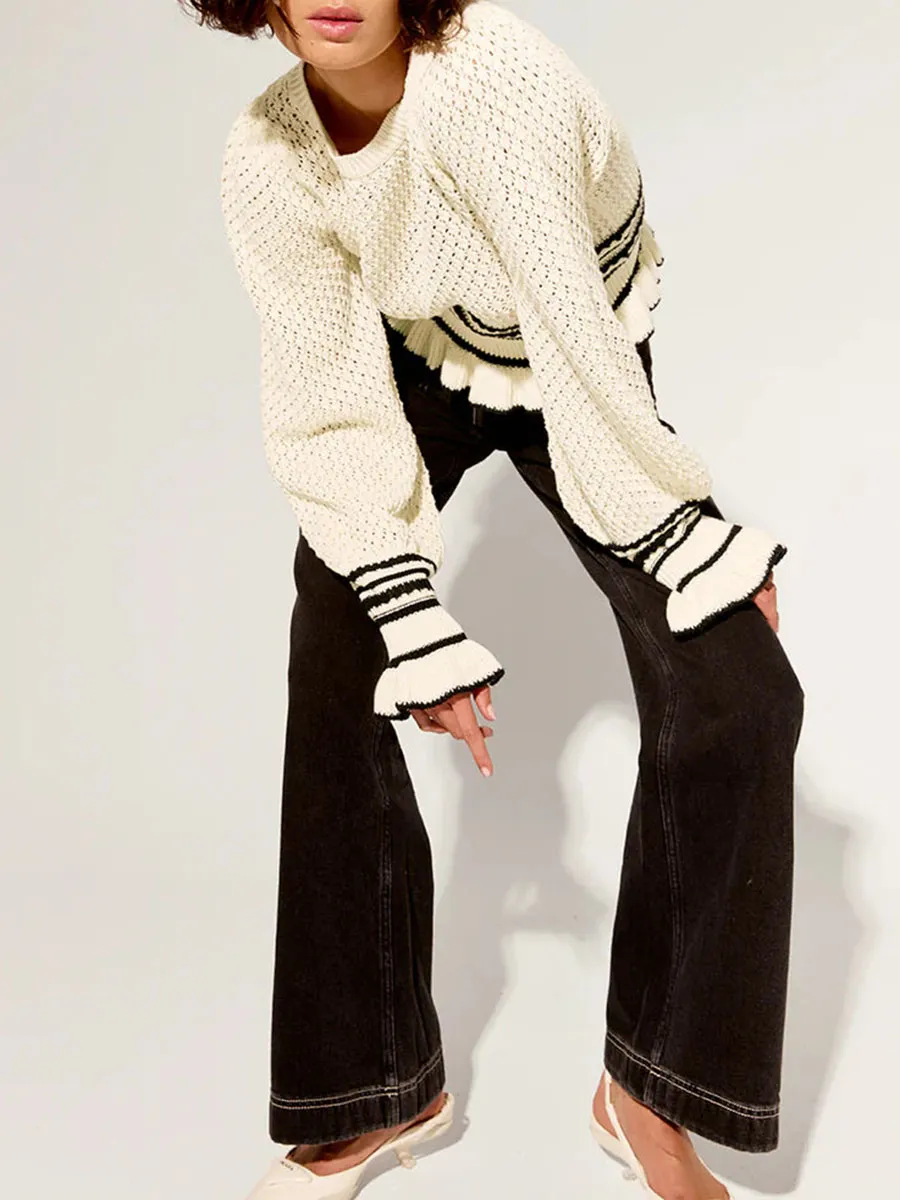 Striped Detail Knit Top