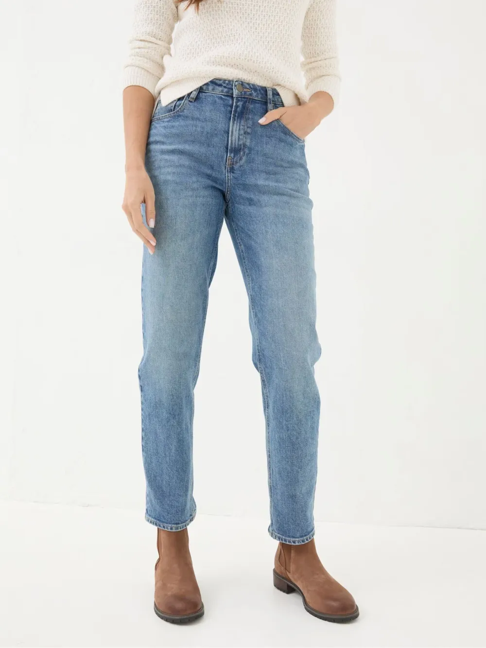 Blue Denim Boyfriend Jeans