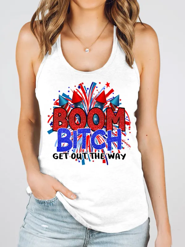 Women'S Boom Bitch Get Out The Way Round-Necked Sleeveless Vest