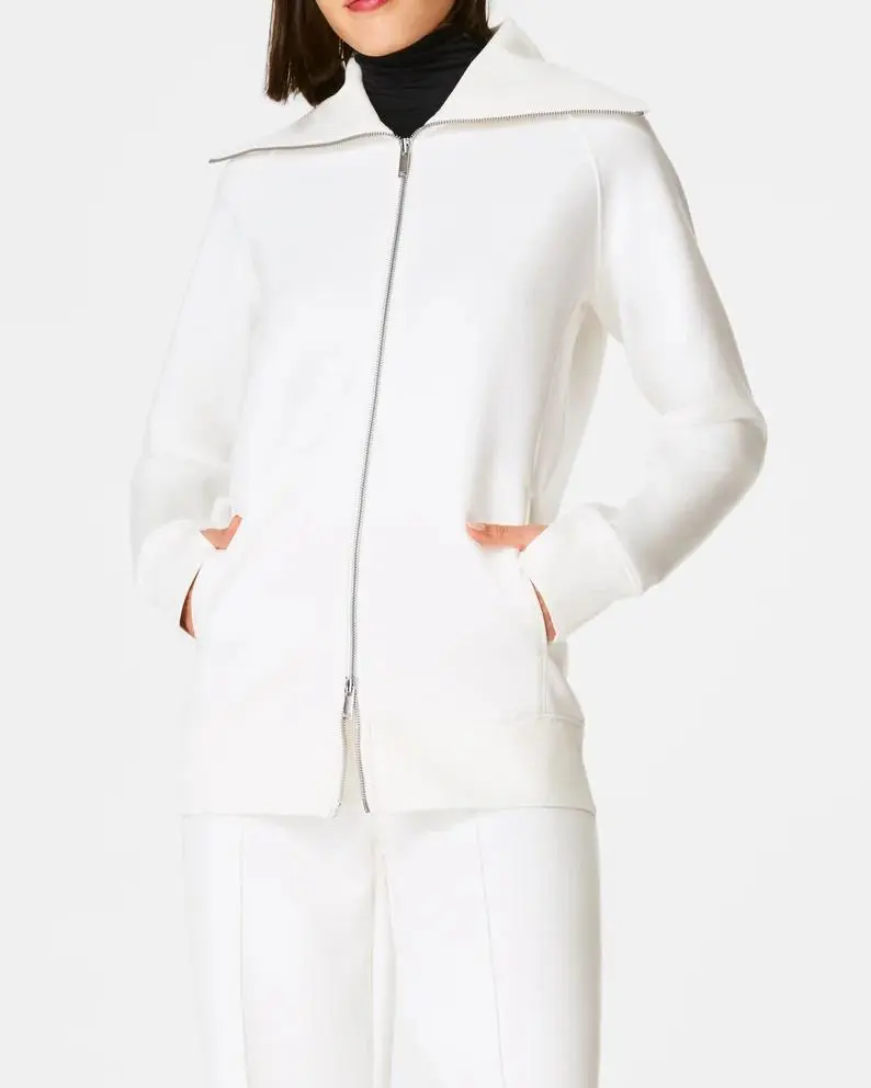 Relaxed Full Zip Casual Tunic