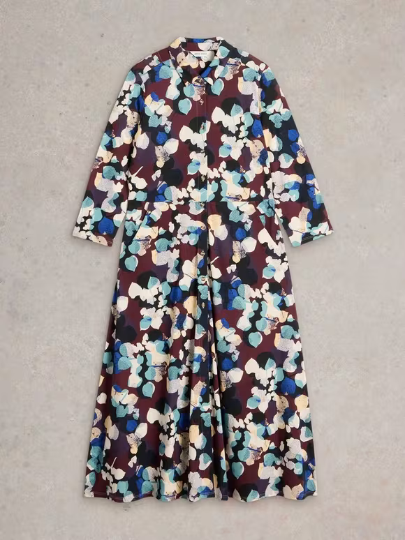 Midi Jersey Shirt Dress