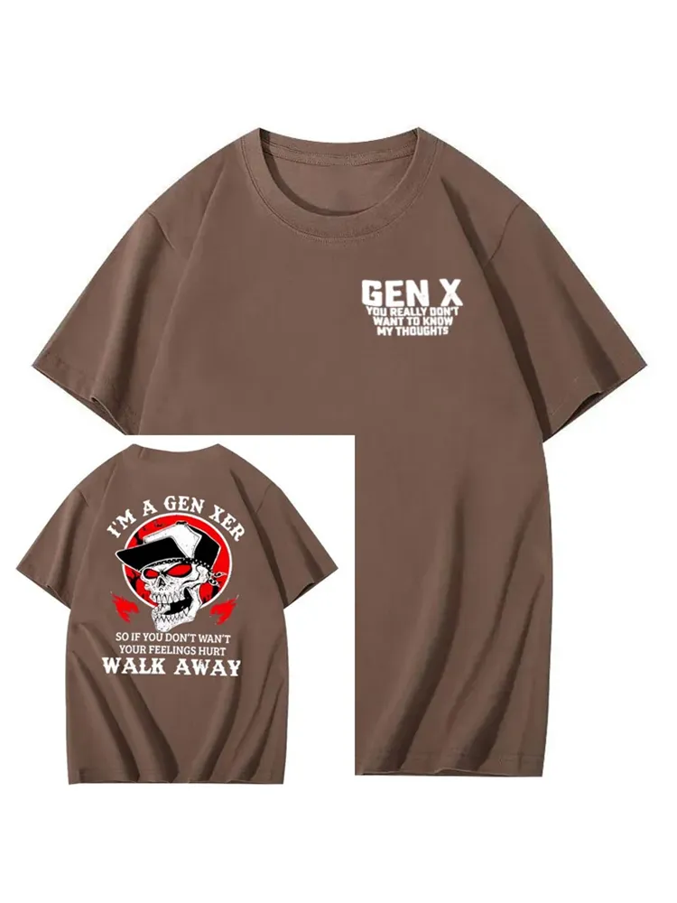 T-Shirt Gen X Round-Neck Short-Sleeved T-Shirt