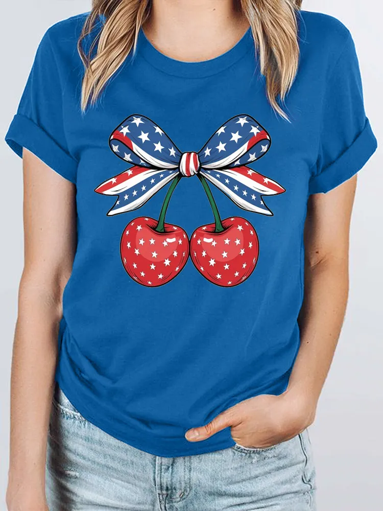 Woman'S Independence Day Short-Sleeved T-Shirt