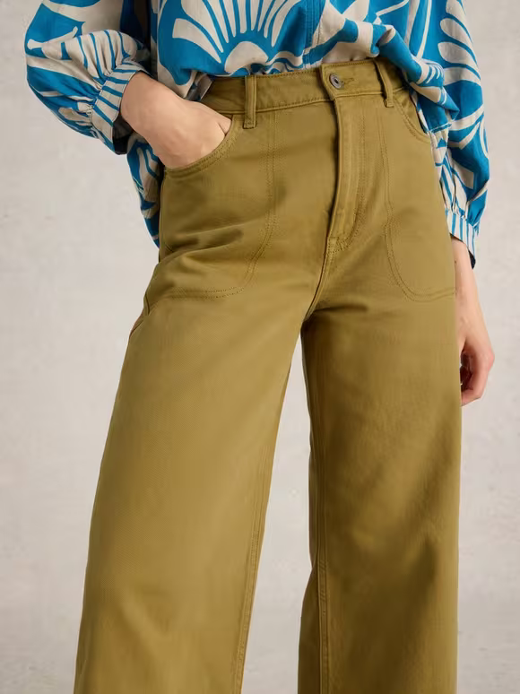 Cropped Wide Leg Jean