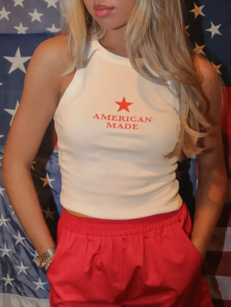 White Casual Tank Top