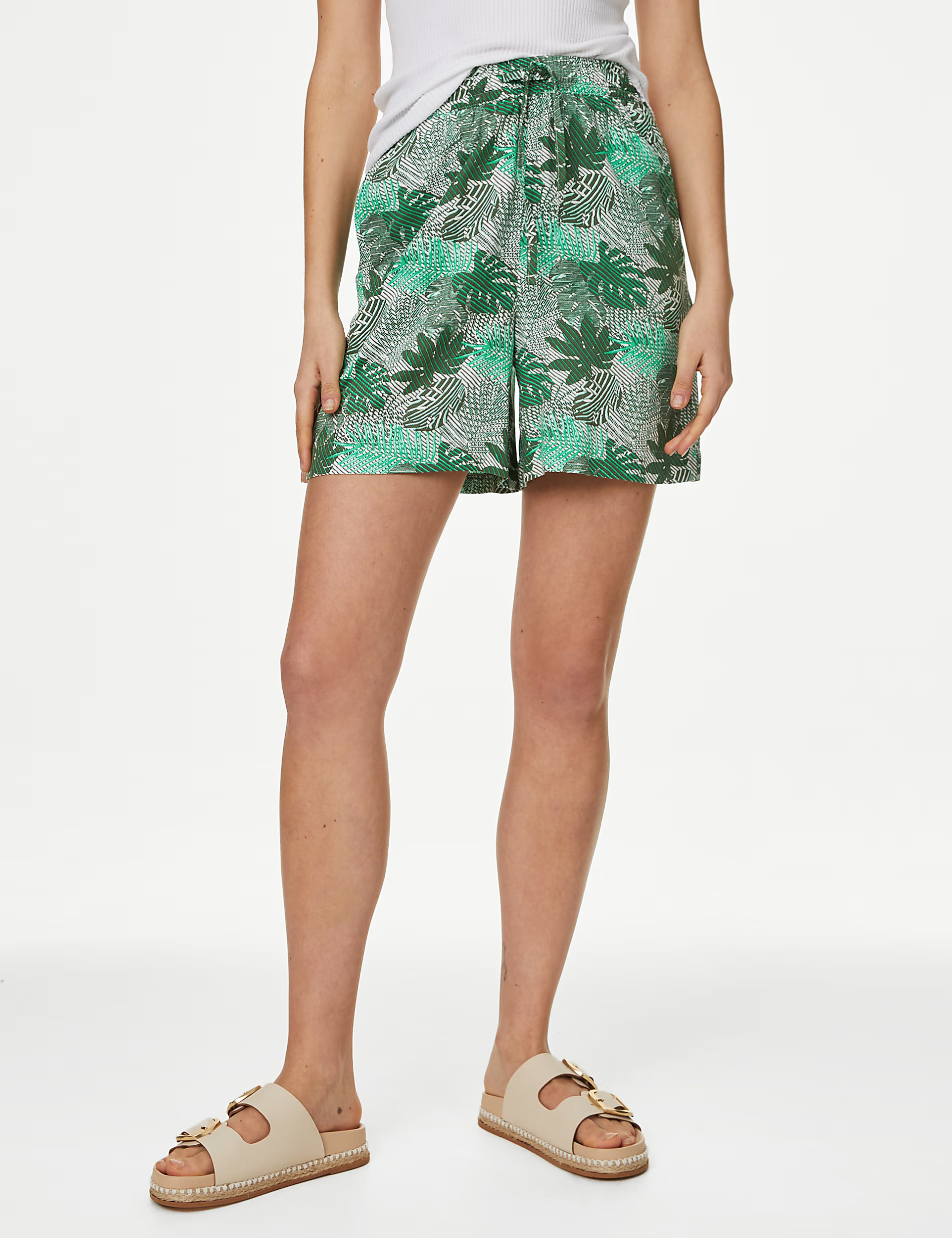 Printed Twill Shorts