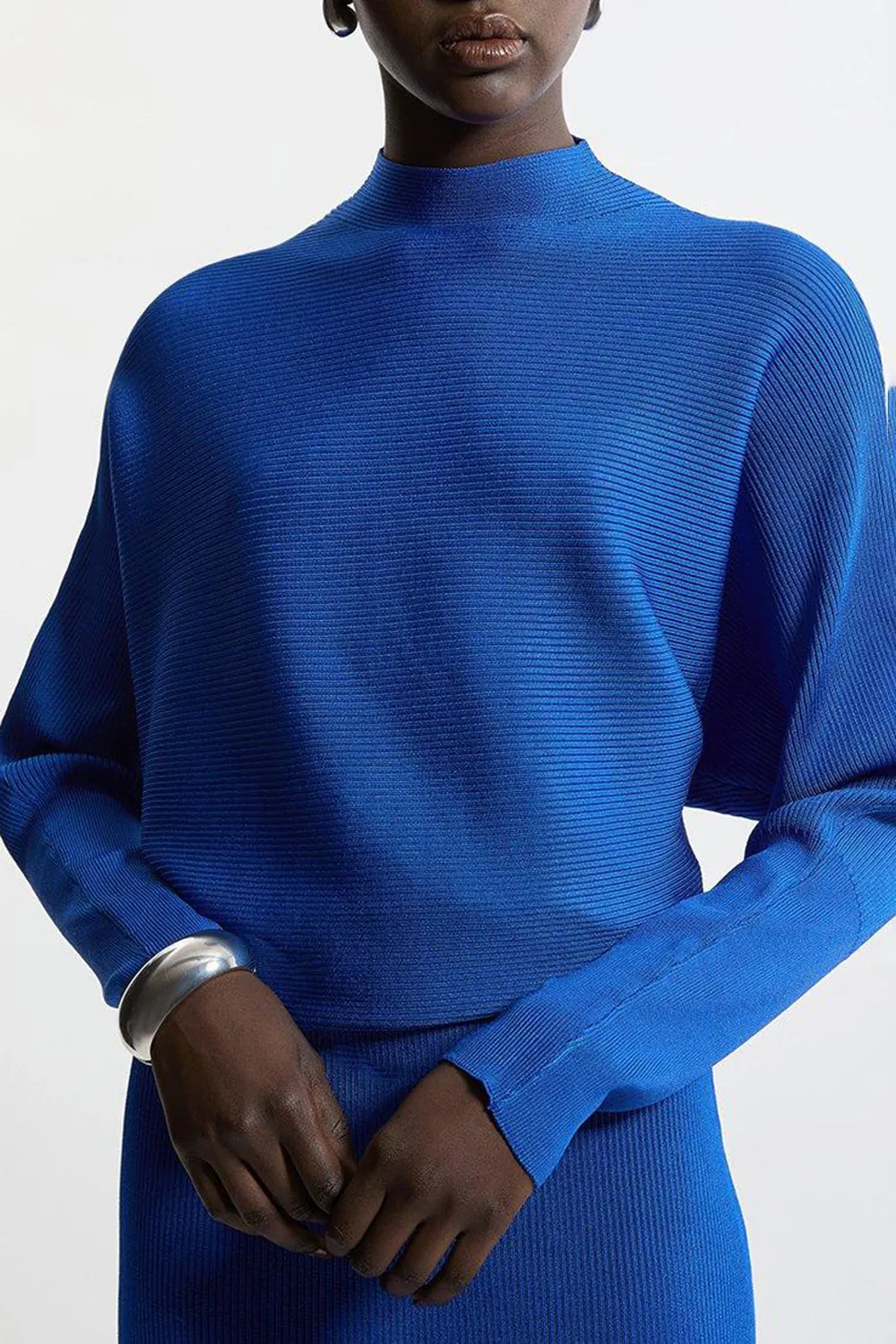 Slinky Drape Batwing Sleeve Knit Top