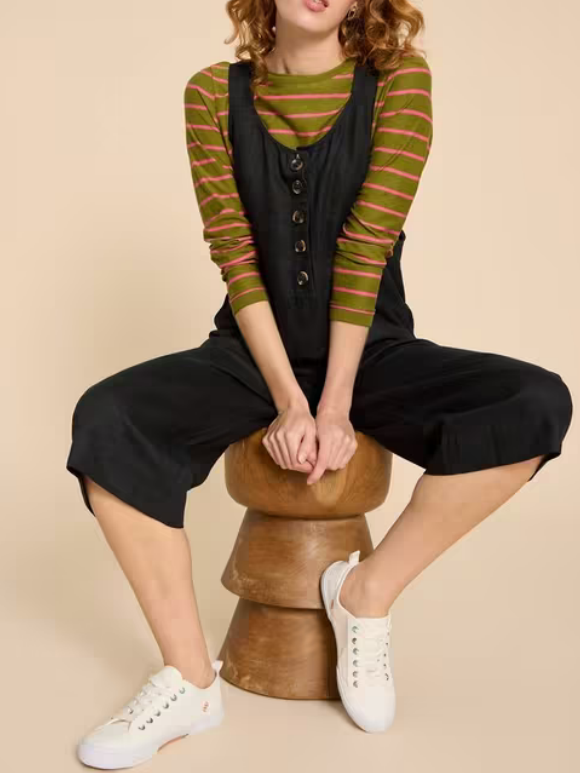 Crop Linen Dungaree