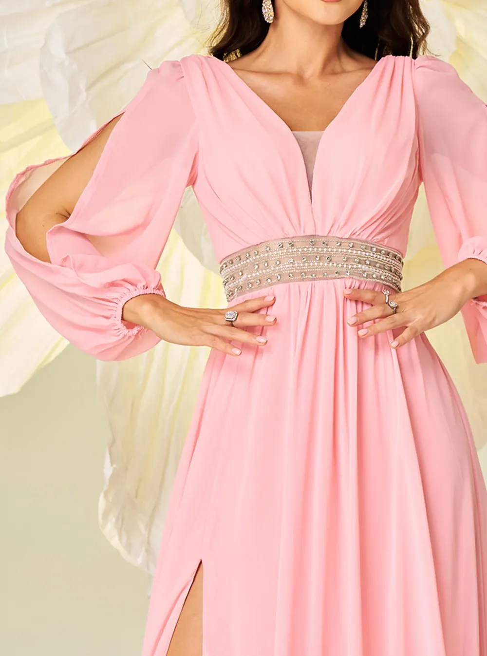 Mesh Cutout Bridesmaid Dress
