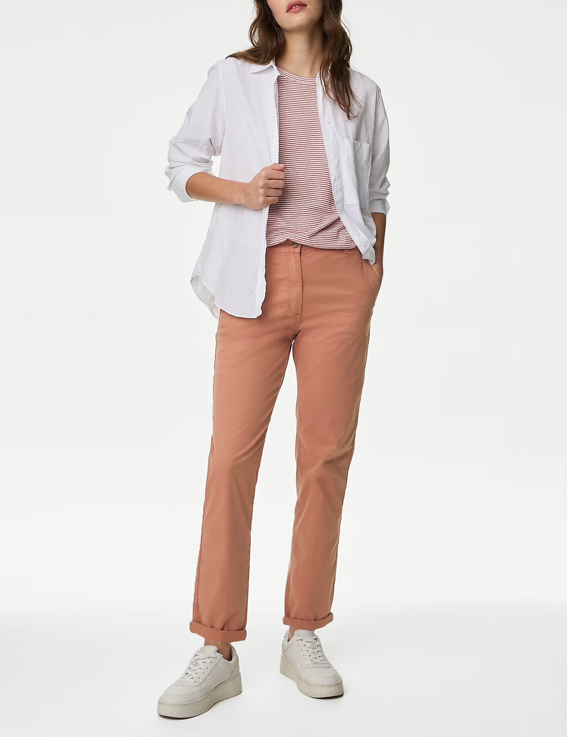 Cotton Rich Tea Dyed Slim Fit Chinos Grey
