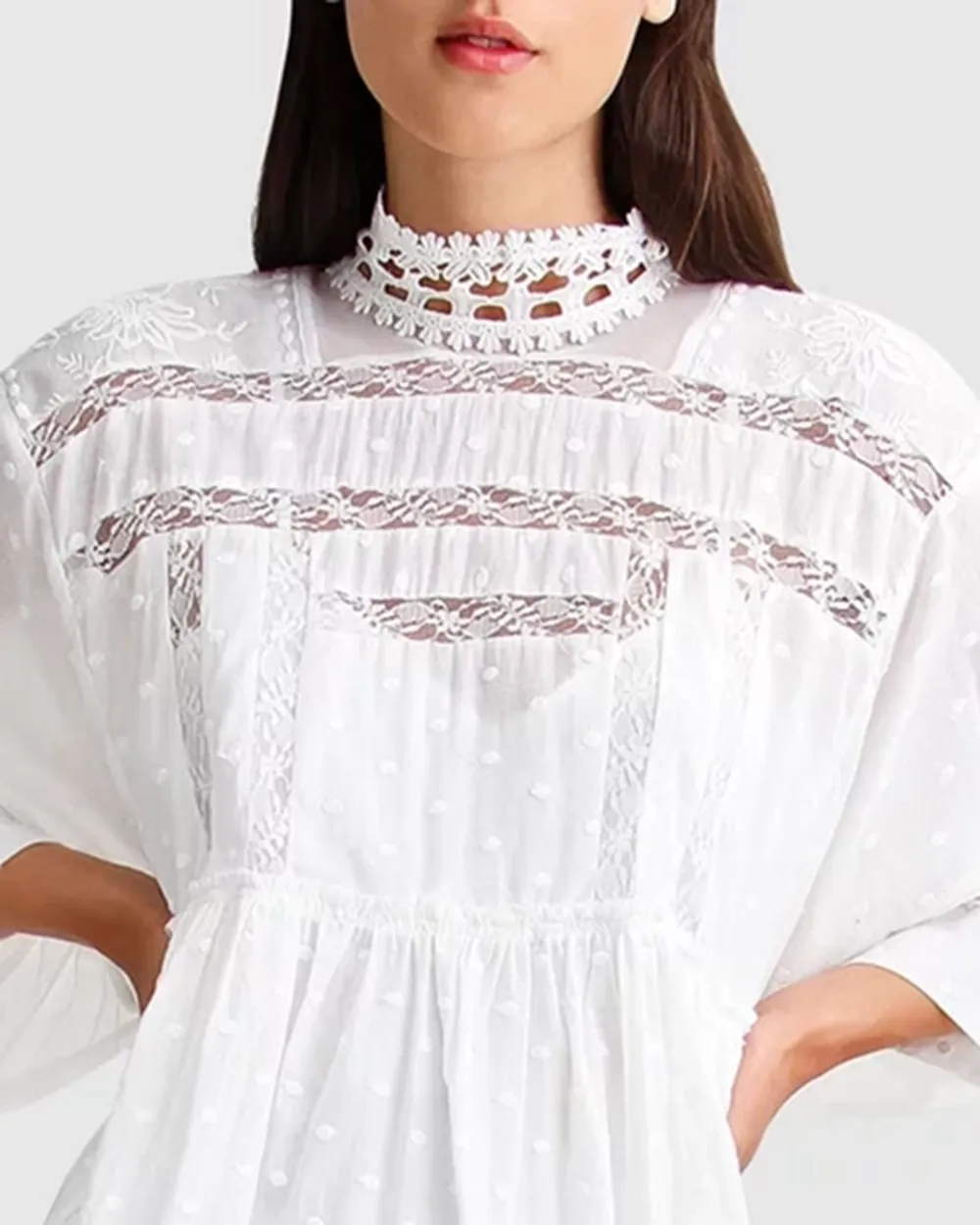Oversized Lace Mini Dress