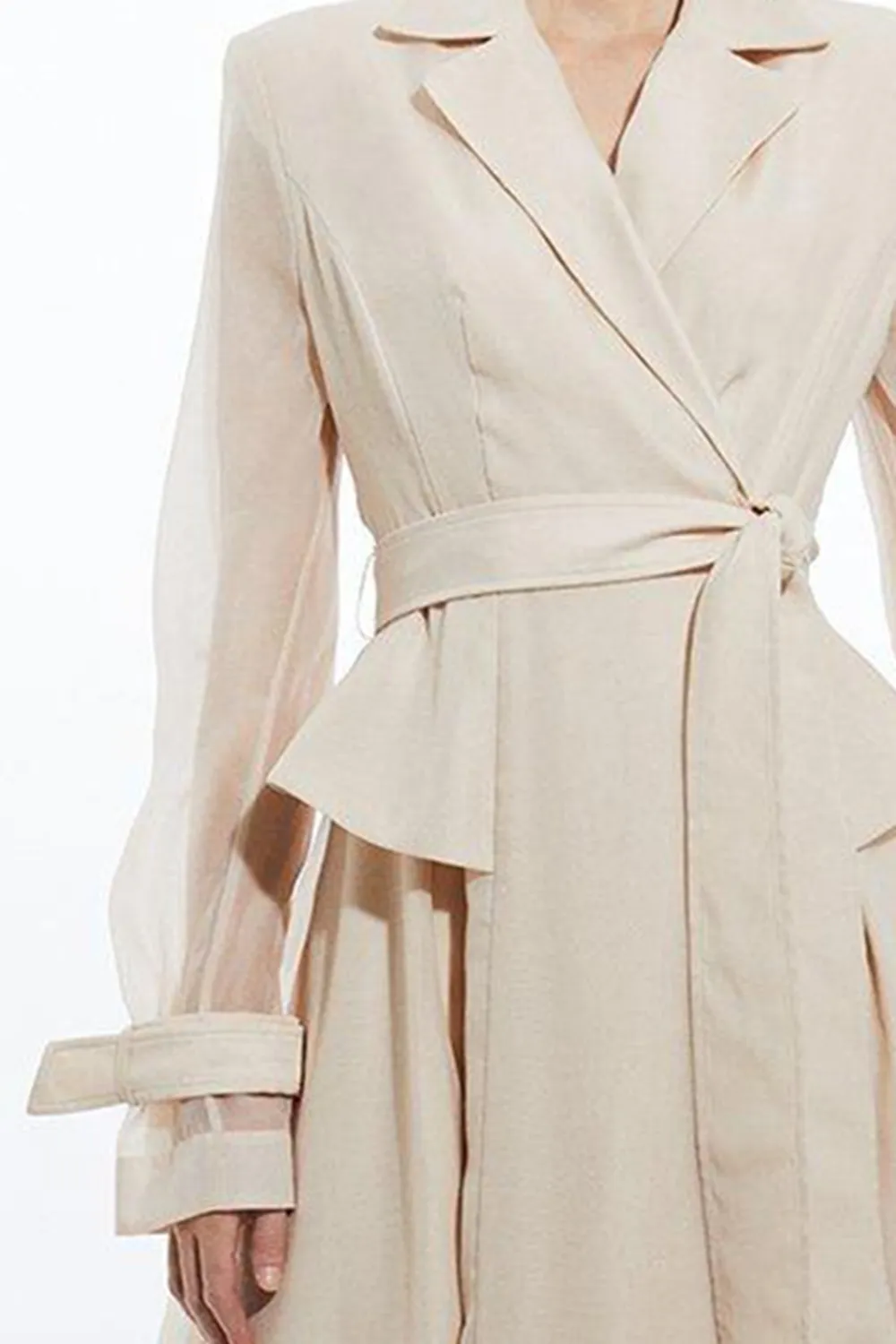 Woven Organdie Trench Dress