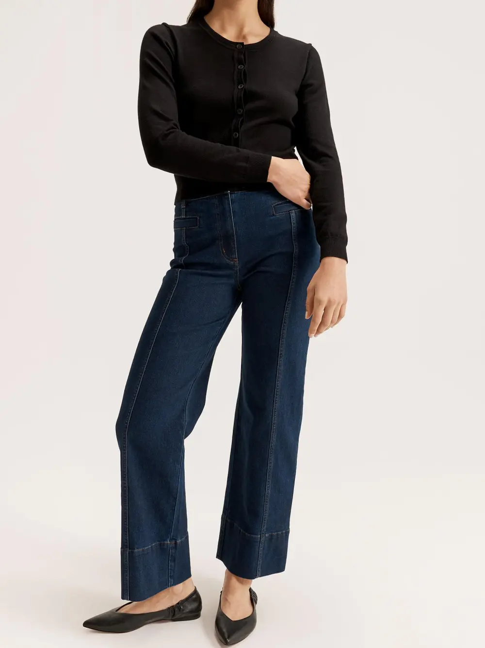 Solid Button Front Cardigan