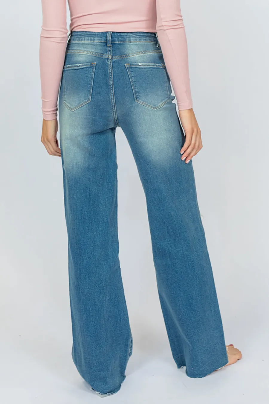 Medium Wash Wide Leg Jeans