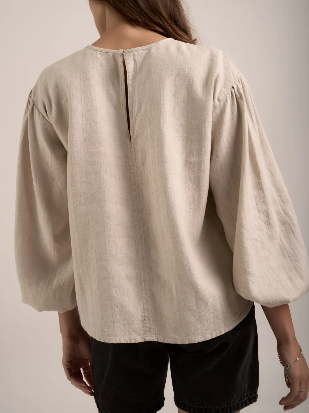 Pleated Linen Top