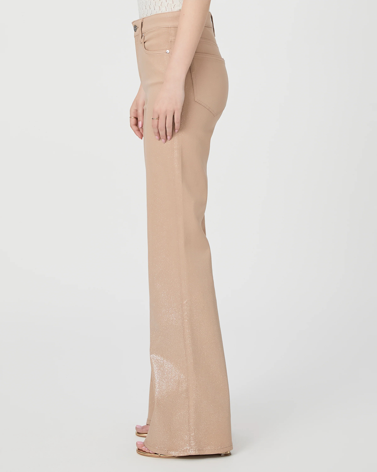 Beige Wide Leg Jeans