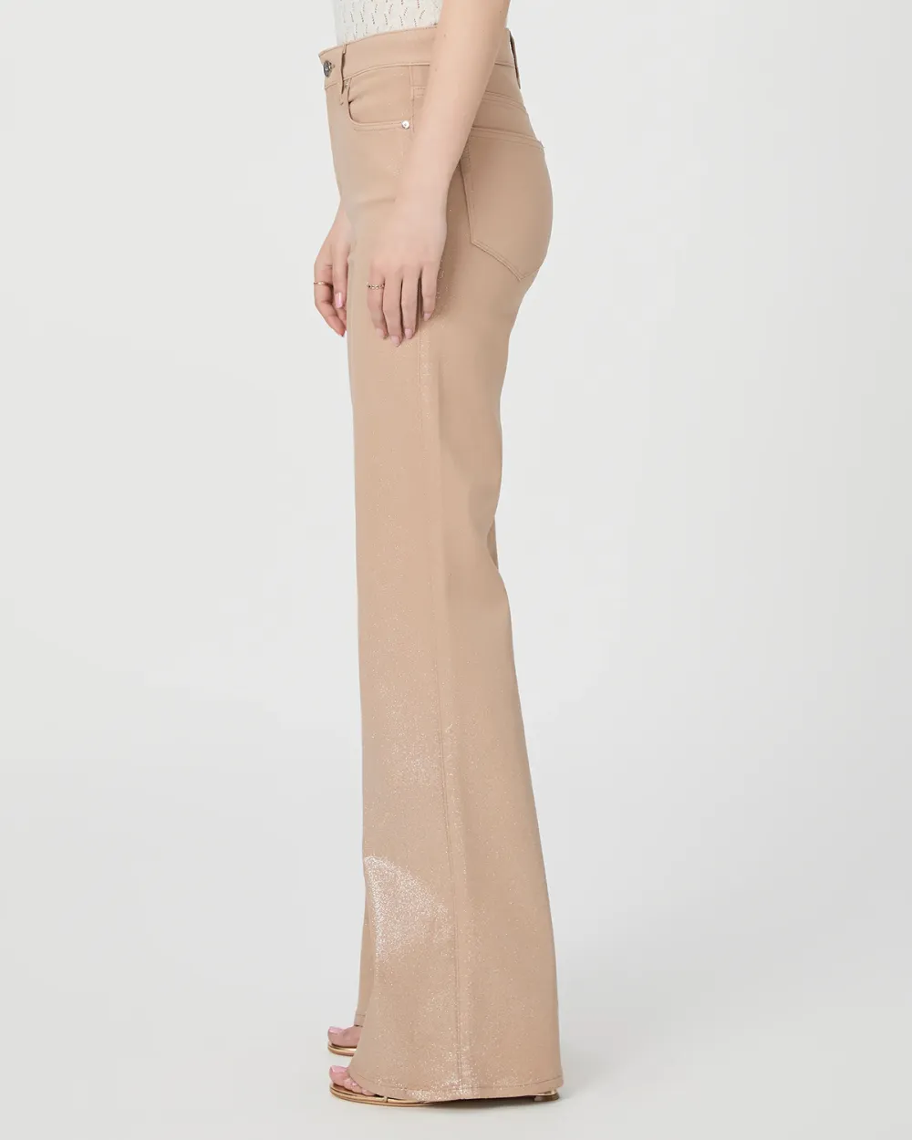 Beige Wide Leg Jeans