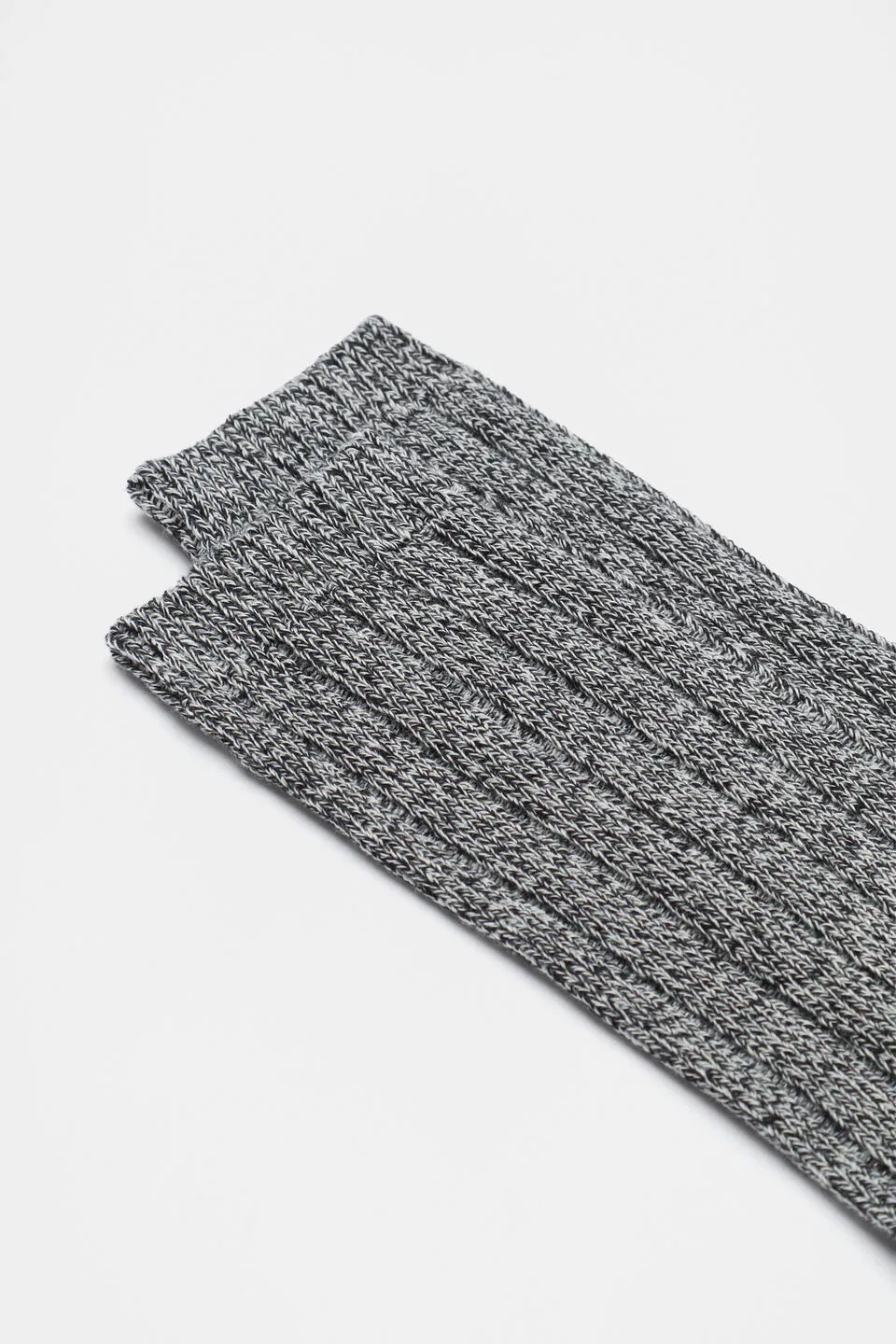 Knitted Boot Socks with Marled Effect