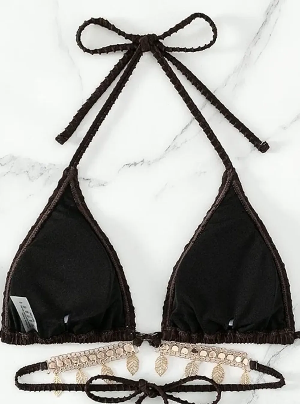 Cross Halter Lace Back Beach Bikini