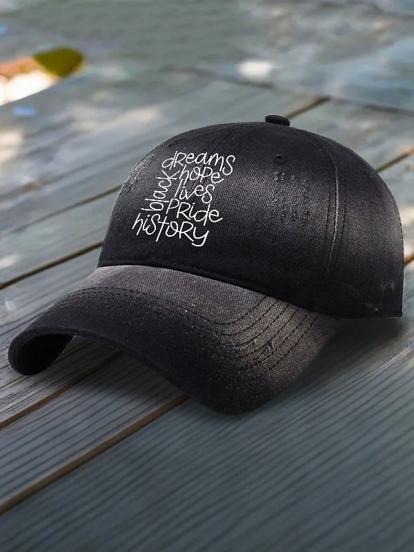 Black History Dreams Hope Lives Pride Tory Baseball Cap